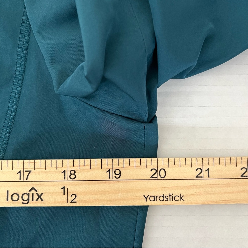 Lafayette 148 NY Nala Teal Zip Front Career Blazer Jacket Travel Size 12 - Picture 15 of 16